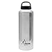 Laken Classic Alu Trinkflasche Weite Öffnung Schraubdeckel mit Schlaufe, BPA frei Aluminiumtrinkflasche, 750ml, Silber