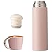 Lotvic Thermosflasche 500ML, Thermoskanne mit Becher, Termosflaschen Edelstahl, Thermoskanne Kaffee & Tee, Auslaufsicher Wasserflasche, Doppelwandige...