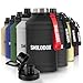 SMILODOX Edelstahl Trinkflasche 2,2 Liter - Extra Stark Sport & Fitness Wasserflasche mit Druckverschluss - BPA-freie Metal Sportflasche für...