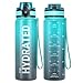 Sahara Sailor Trinkflasche, Sport Trinkflasche, [BPA-frei Tritan] 1L/500ML/750ML Auslaufsicher Sport Wasserflasche, Sportflasche für Fahrrad,...