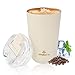 Philorn Thermobecher Kaffee to go Becher - 13oz/380ml Kaffeebecher to go mit Deckel - Weiß Auslaufsicher Coffee to go Becher Thermo aus Edelstahl,...