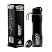 NEUREFY Trinkflasche 1L Tritan Matt Schwarz - Auslaufsicher, Grifffest, BPA-frei - Sportflasche mit Anzeige Trinkmenge & Sieb - Fitnessstudio Gym...