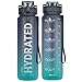 Sahara Sailor Trinkflasche, Sport Trinkflasche, [BPA-frei Tritan] 1L/500ML/750ML Auslaufsicher Sport Wasserflasche, Sportflasche für Fahrrad,...