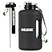 SMILODOX Trinkflasche 1,5 Liter + Strohhalm (2 Deckel) - Sport, Fitness, Gym, Training - Wasserflasche für Unterwegs - Hochwertige Marken...