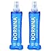 DORNNA® - 2x1 TPU Faltbare Trinkflaschen, Soft Flask, Wasserflasche BPA-Frei Sportflasche für Trinkrucksack, Fahrrad, Wandern,Joggen,Camping und...