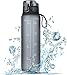 FULDENT Trinkflasche 1L Sport Wasserflasche [Trinkflasche BPA Frei] Trinkflasche mit rutschfest Gummi Grip Geeignet für Die Fahrrad, Outdoor, Schule,...